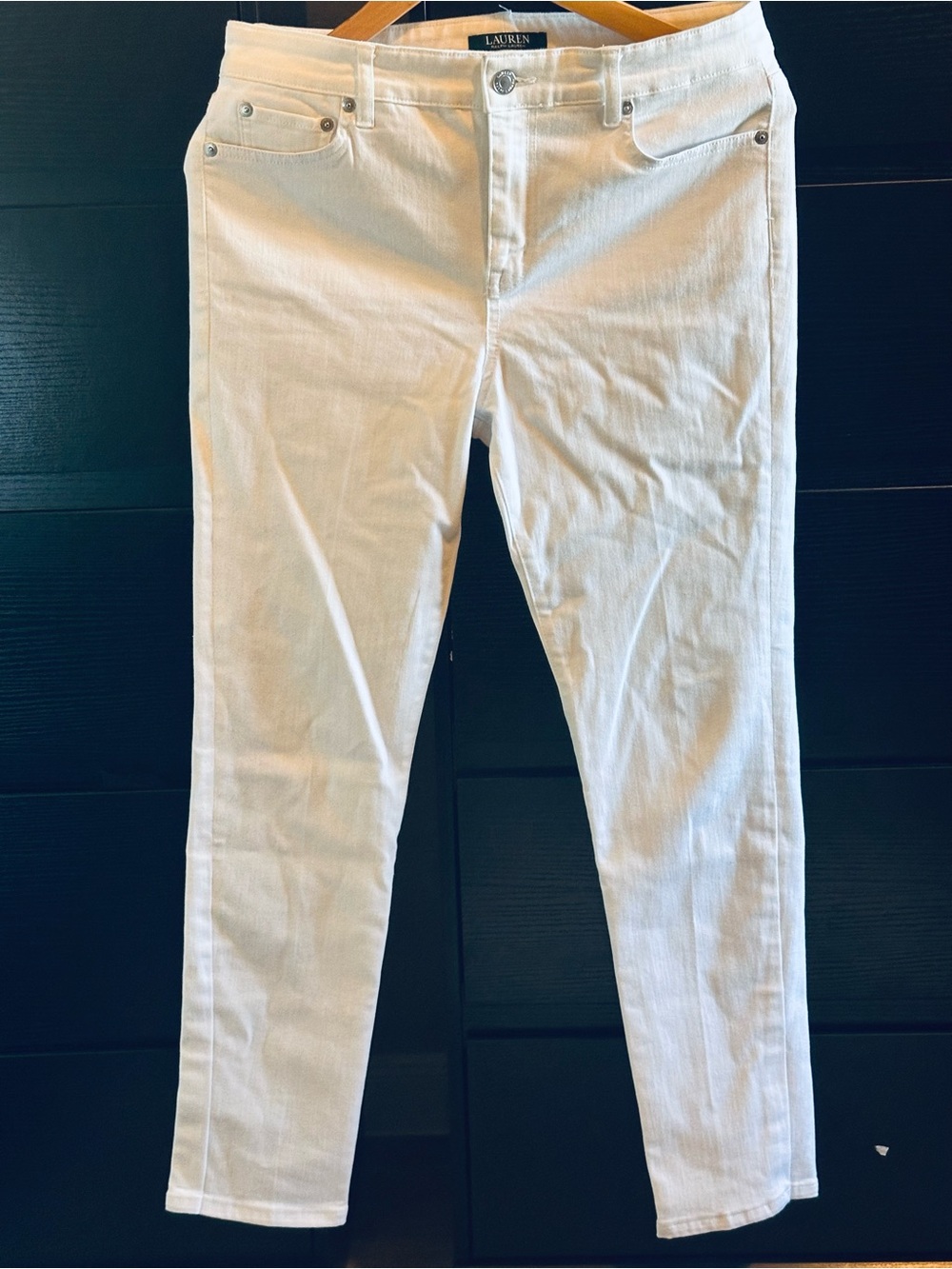 Lauren Ralph Lauren White Premier Straight Crop Jeans 8
